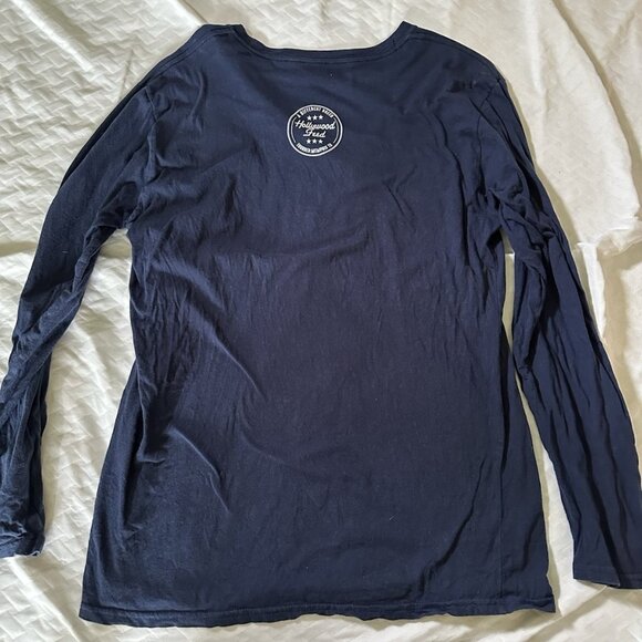 Men’s Large Dark Blue Coffee And Canines Long Sleeve Shirt funny - Picture 2 of 2